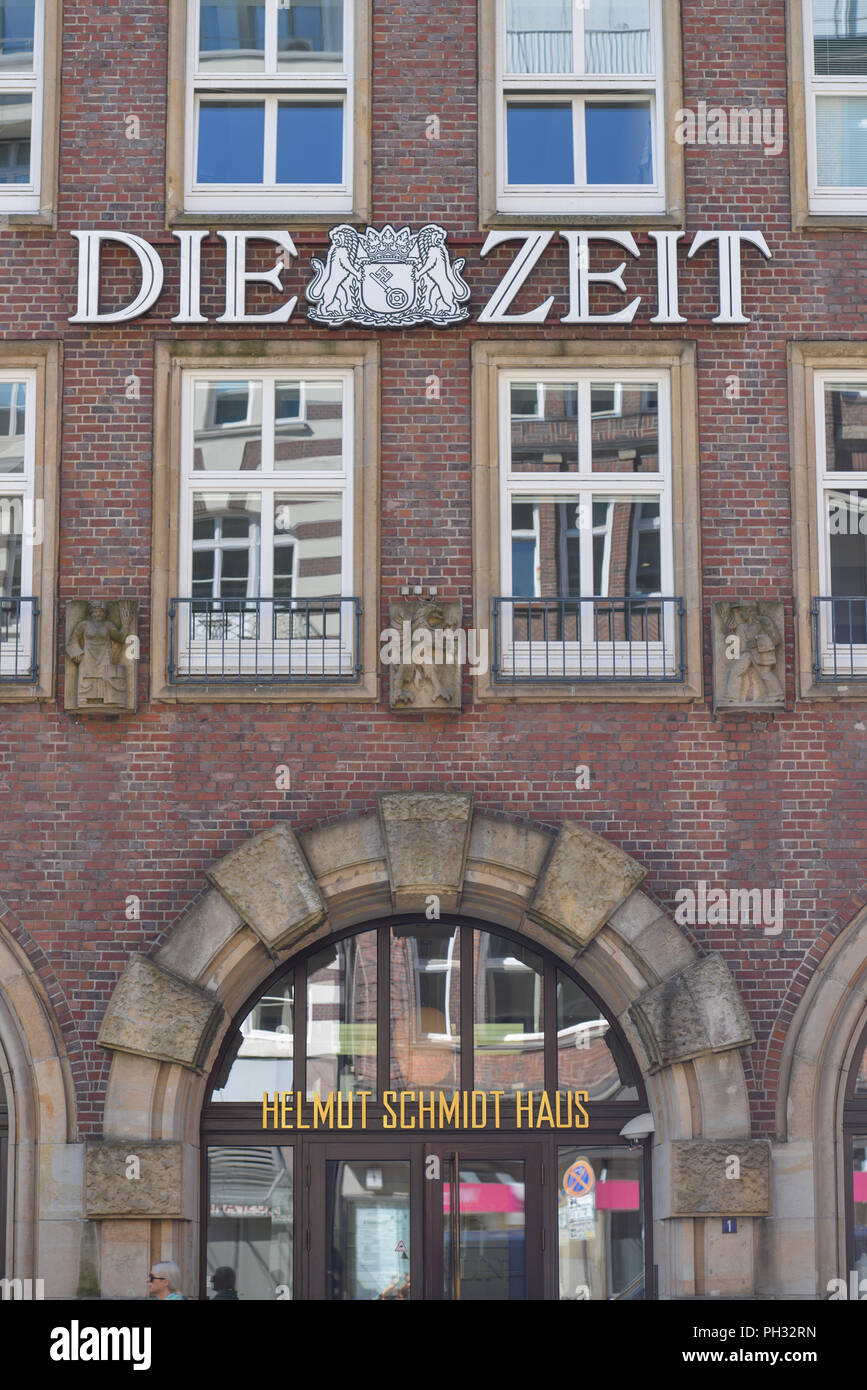 'Die Zeit', Helmut-Schmidt-Haus, Speersort, Hamburg, Deutschland Stock Photo