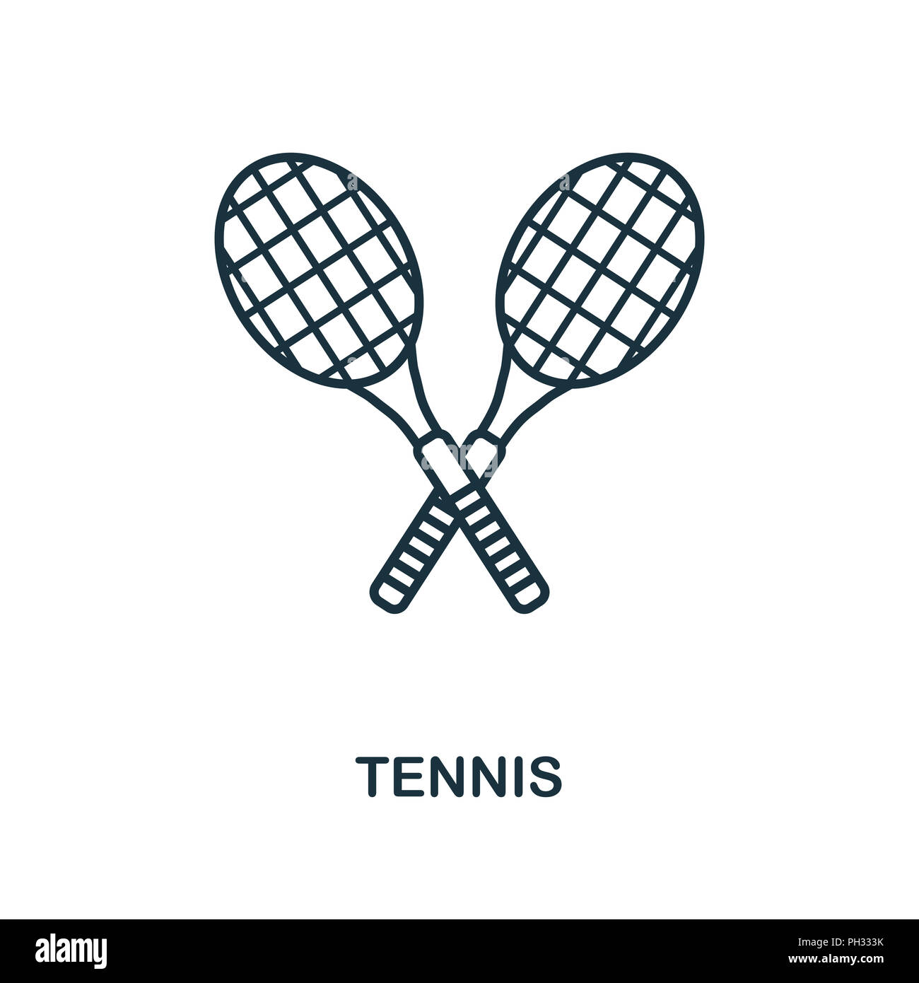 Tennis outline icon. Simple element illustration. Tennis icon in outline  style design from sport equipment collection. Can be used for web, mobile  and Stock Photo - Alamy