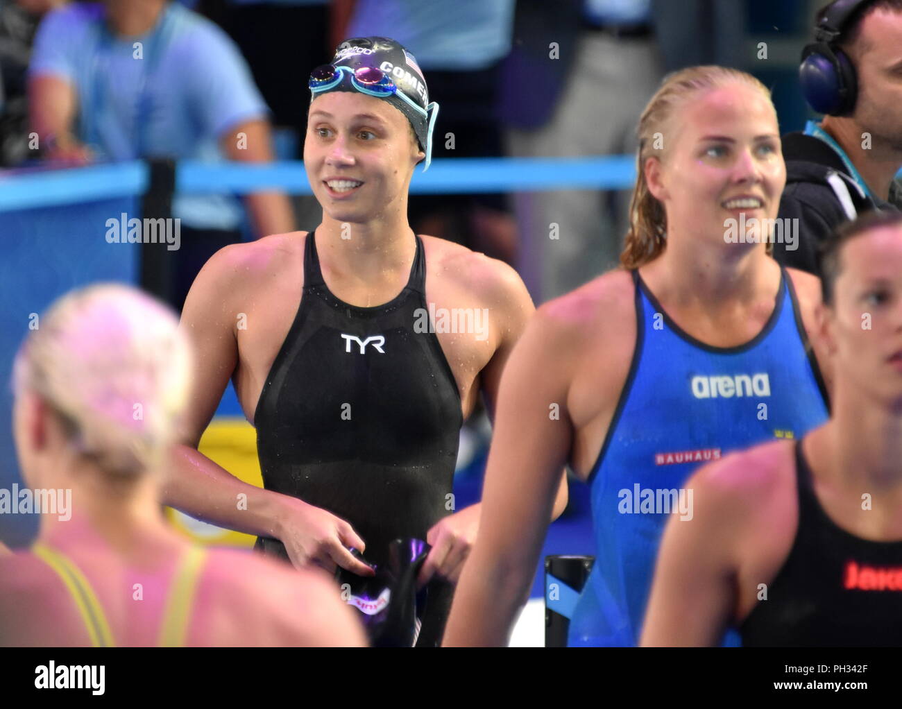 Budapest, Hungary Jul 27, 2017. Competitive swimmer COMERFORD Mallory