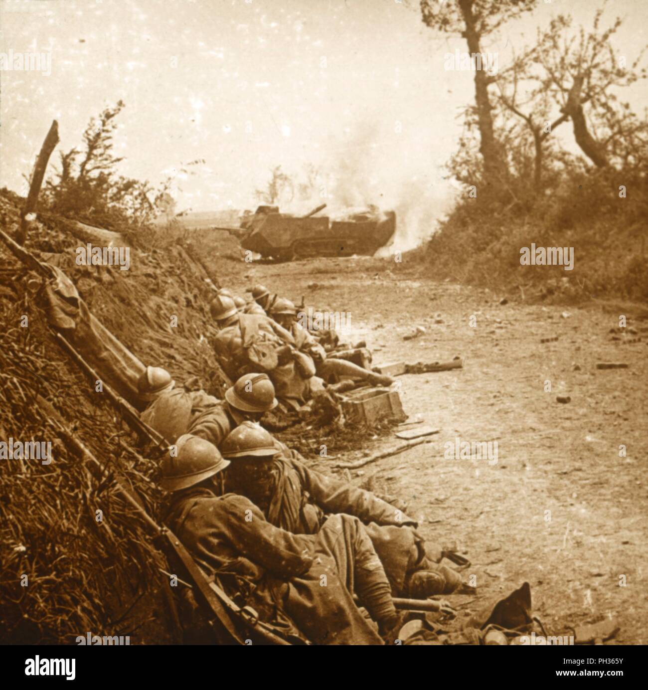 The taking of Courcelles, northern France, June 1918. Artist Unknown