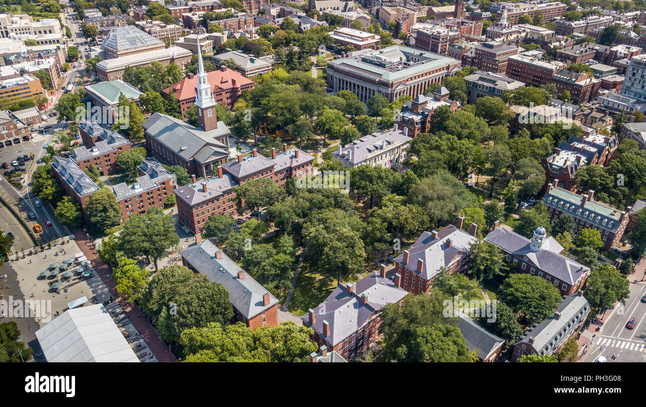 Harvard Yard, Harvard University, Boston, MA, USA Stock Photo