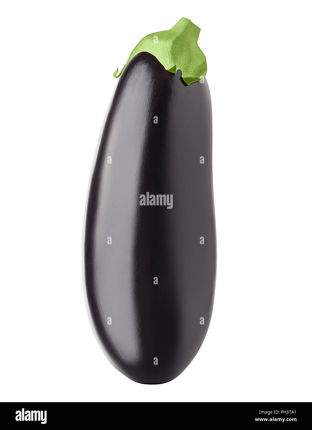 eggplant, isolated on white background, clipping path, full depth of field Stock Photo