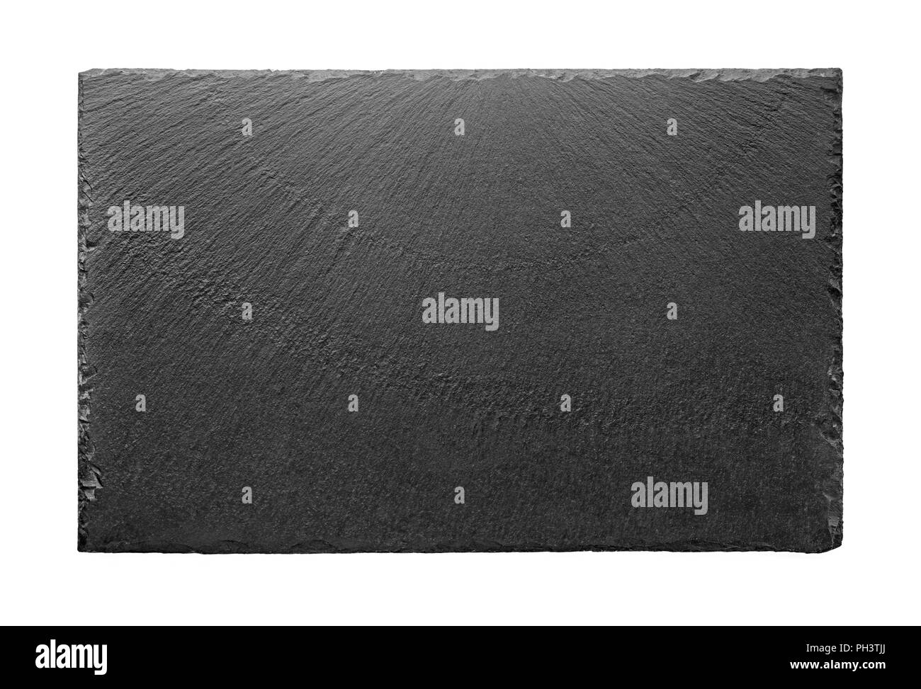 black slate, isolated on white background, clipping path Stock Photo