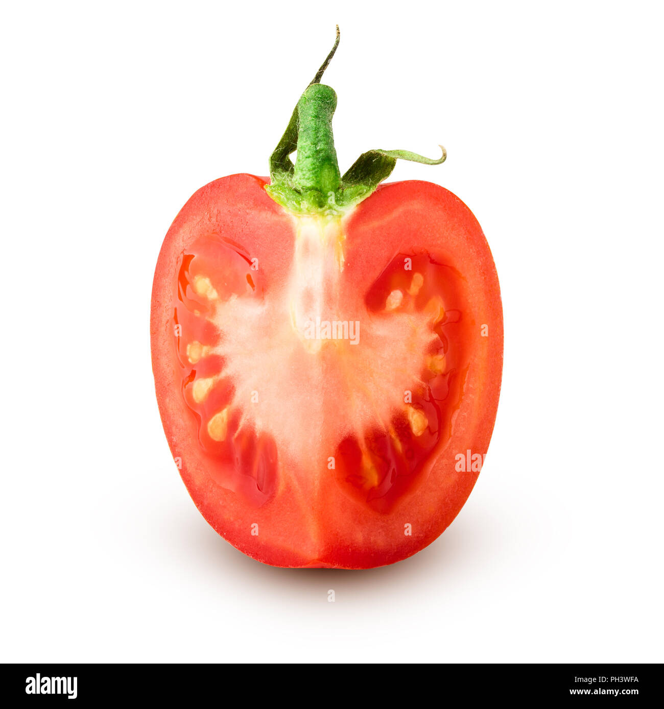 tomato slice, isolated on white background, clipping path, full depth of field Stock Photo
