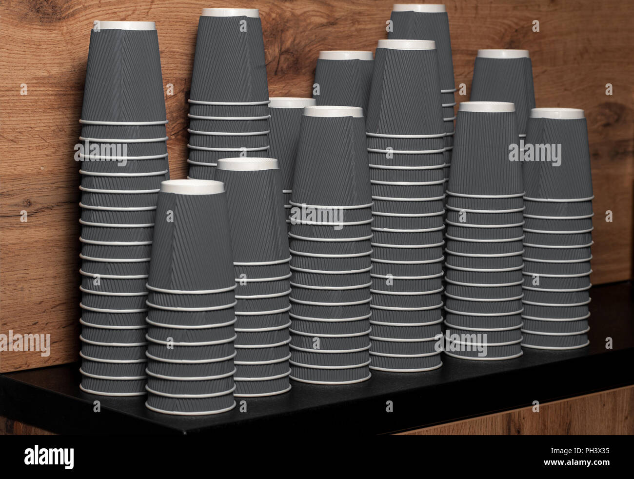grey paper cups