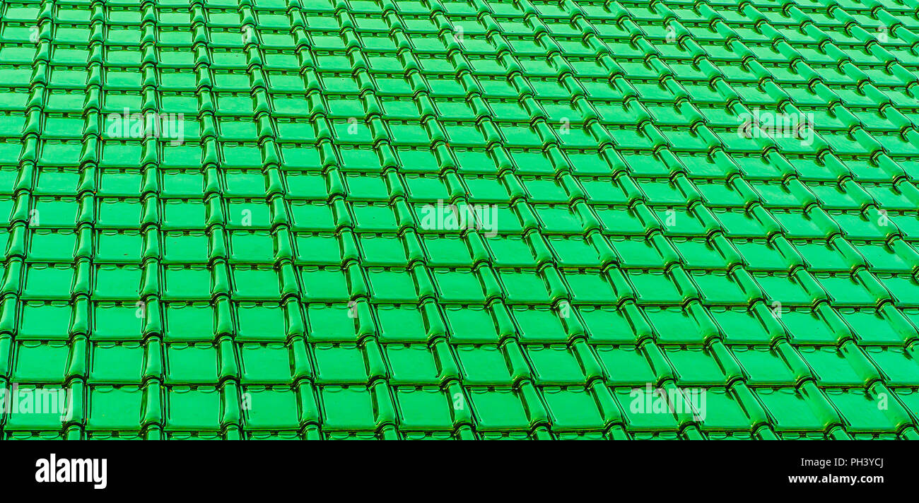 modern deep green glossy rooftop tiling texture background Stock Photo ...