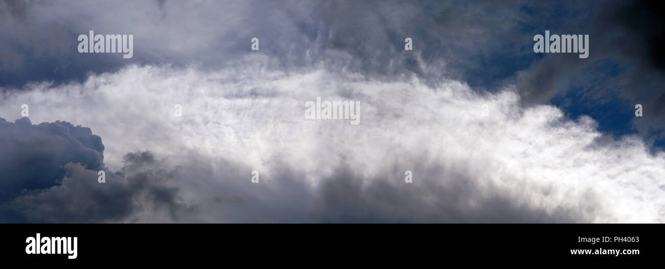 Blue sky panorama with clouds Stock Photo - Alamy