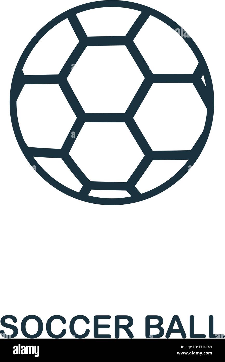 Soccer Ball outline icon. Simple element illustration. Soccer Ball icon