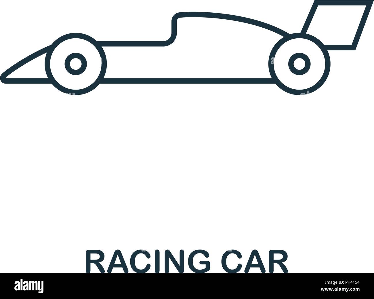 Racing Car outline icon. Simple element illustration. Racing Car icon in  outline style design from sport equipment collection. Can be used for web,  mo Stock Vector Image & Art - Alamy