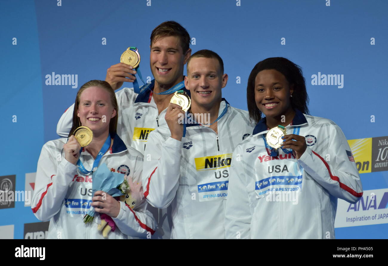 Budapest, Hungary Jul 26, 2017. Winning team USA (GREVERS Matt, KING