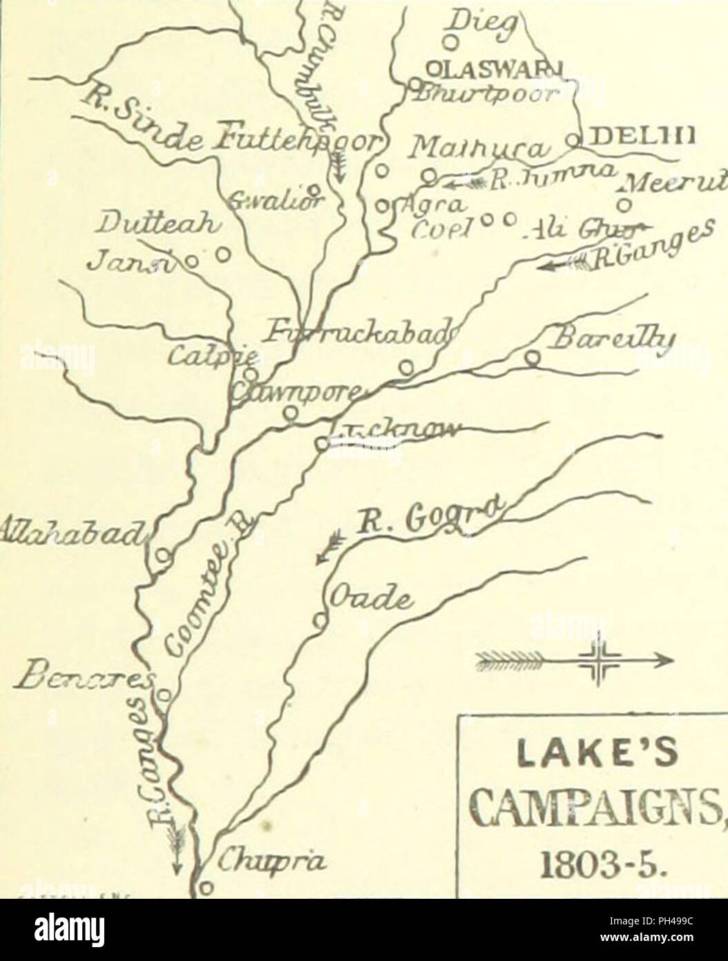 Image  from page 681 of 'Famous British Battles, from Crécy to Assye . With original plans and maps. And illustrations by R. Caton Woodville' . Stock Photo