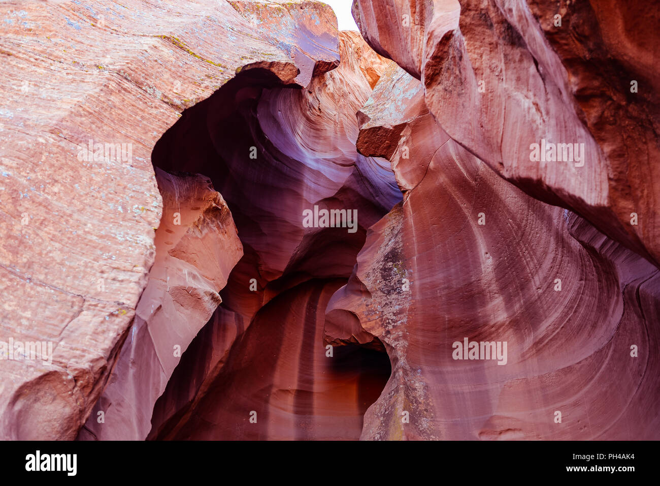 Underground Sandstone Rock Formation in Antelope Canyon - near Page, Arizona Stock Photo