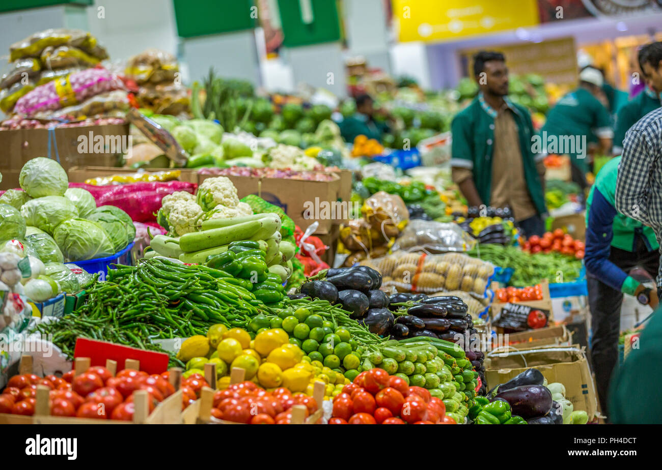 Fresh fruits and Vegetable market. Dubai Stock Photo: 217071928 ...