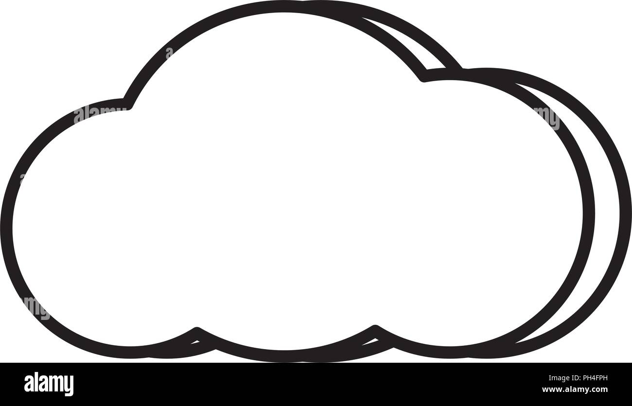 line nature fluffy cloud weather style Stock Vector Image & Art - Alamy