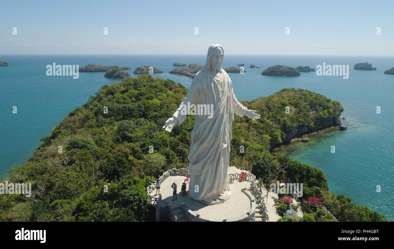 Statue Of Jesus Christ On Pilgrimage Island In Hundred Islands Statue Of Jesus Christ On Pilgrimage Island In Hundred Islands