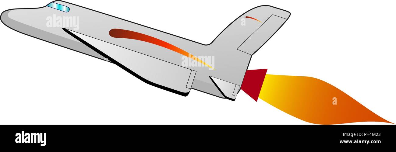 Vector illustration of a cartoon space shuttle Stock Vector