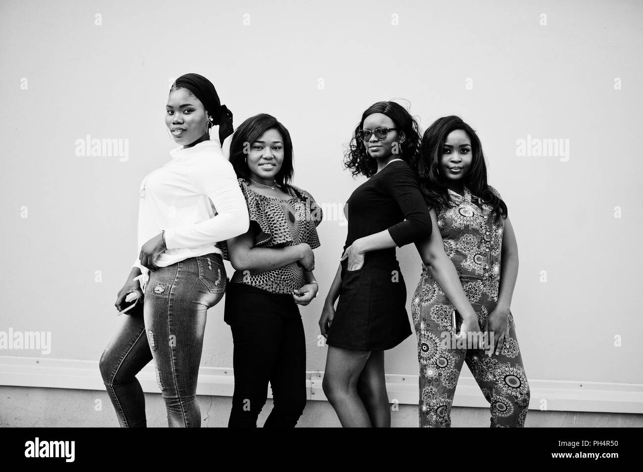 African american girlfriends Black and White Stock Photos & Images - Alamy