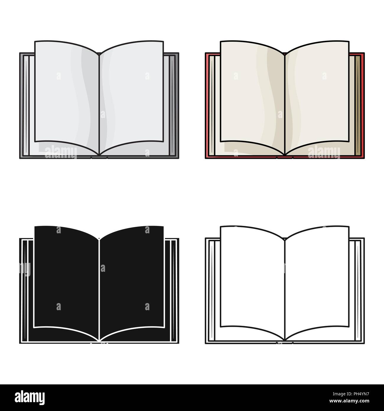 open book vector symbol icon design. Beautiful illustration isolated on  white background Stock Photo - Alamy