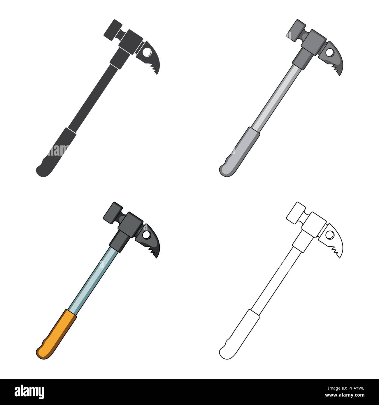 Hammer of climber.Mountaineering single icon in cartoon style vector symbol  stock illustration Stock Vector Image & Art - Alamy