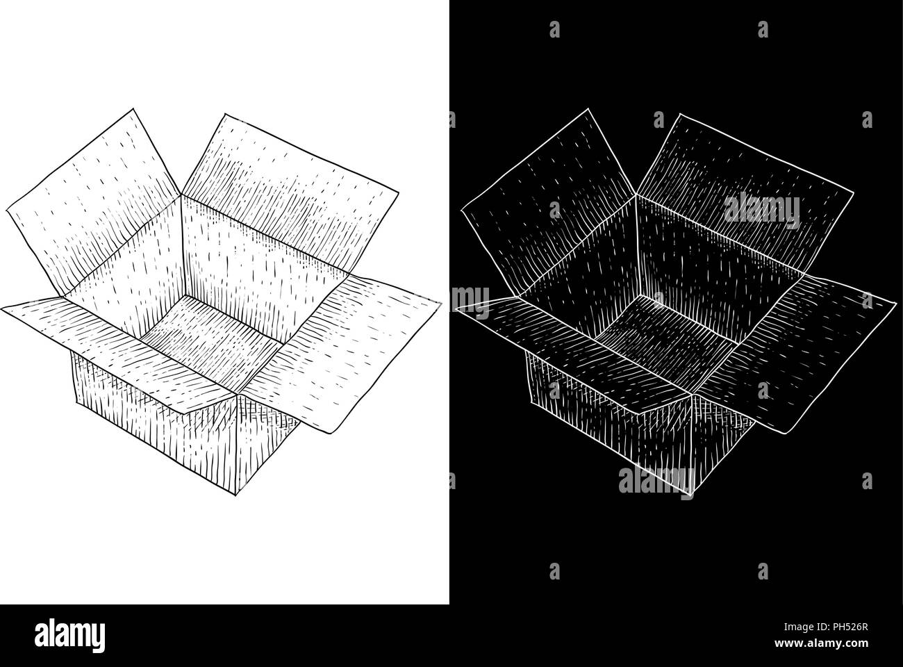 Cardboard box sketch hires stock photography and images Alamy