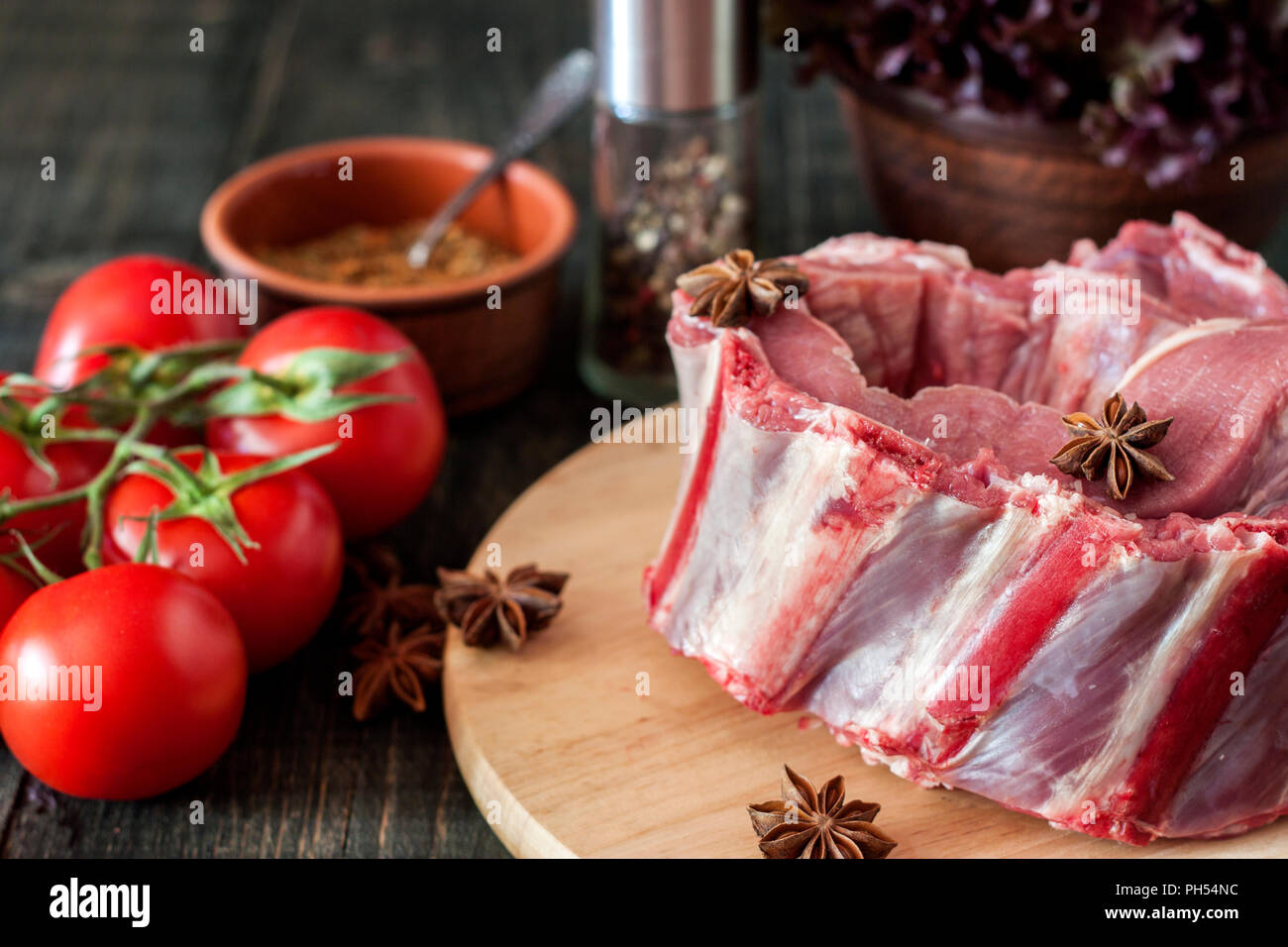 Raw pork ribs butcher hi-res stock photography and images - Alamy