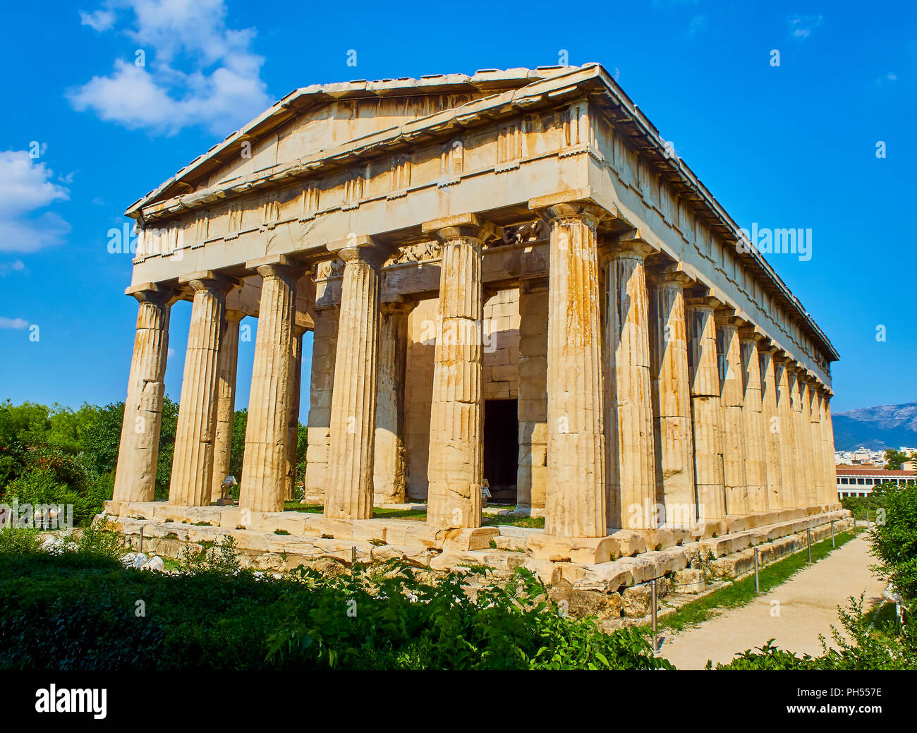 Temple of Hephaestus. Ancient Greek place of worship located at the