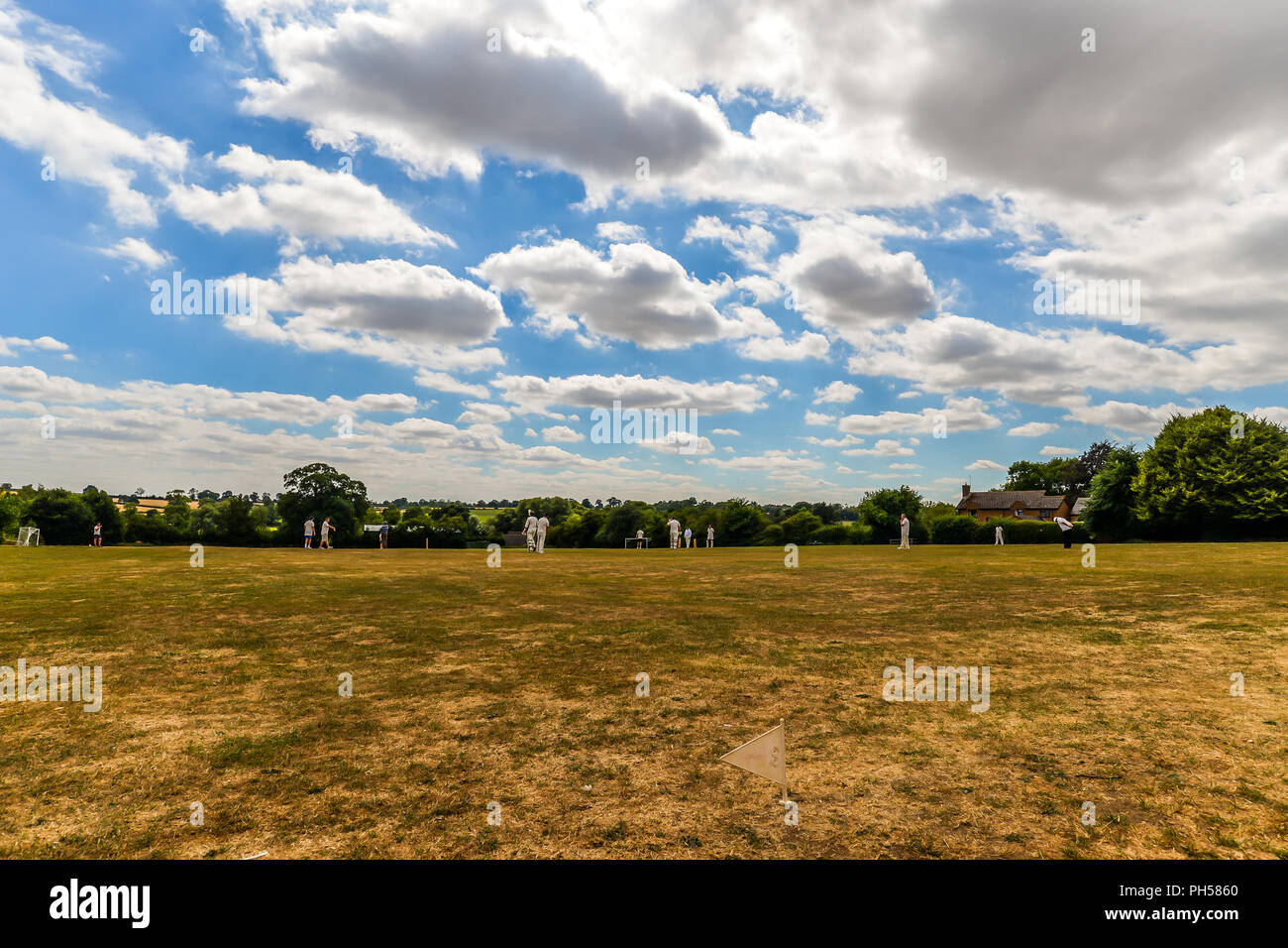Blaksley - UK - 08/05/18 - Summer cricket in Northamptonshire - Blaksley - UK Stock Photo