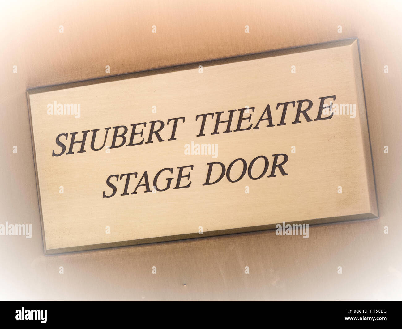Shubert Broadway Theater Stage Door Sign Times Square Nyc Usa