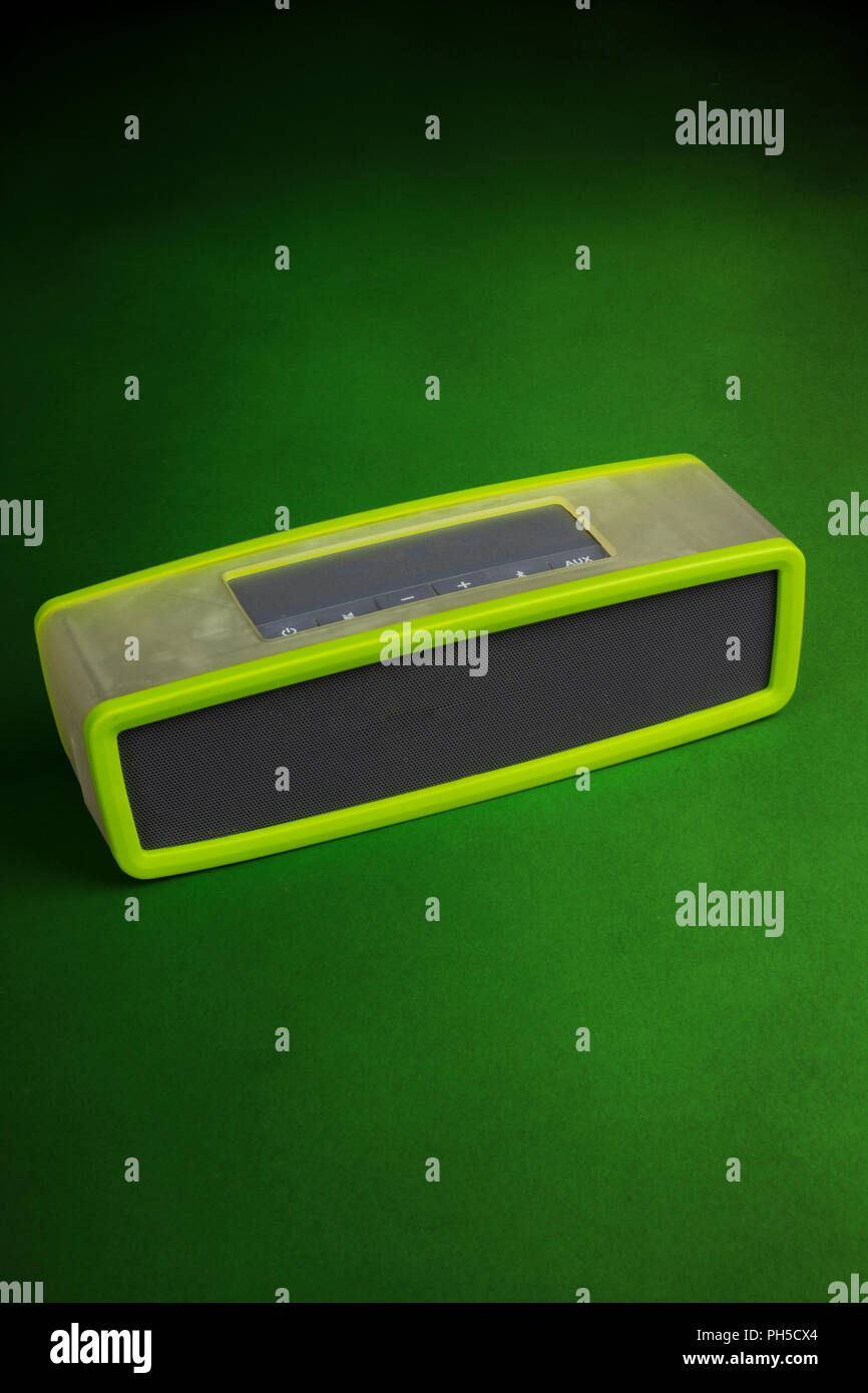 Portable bluetooth speaker Stock Photo