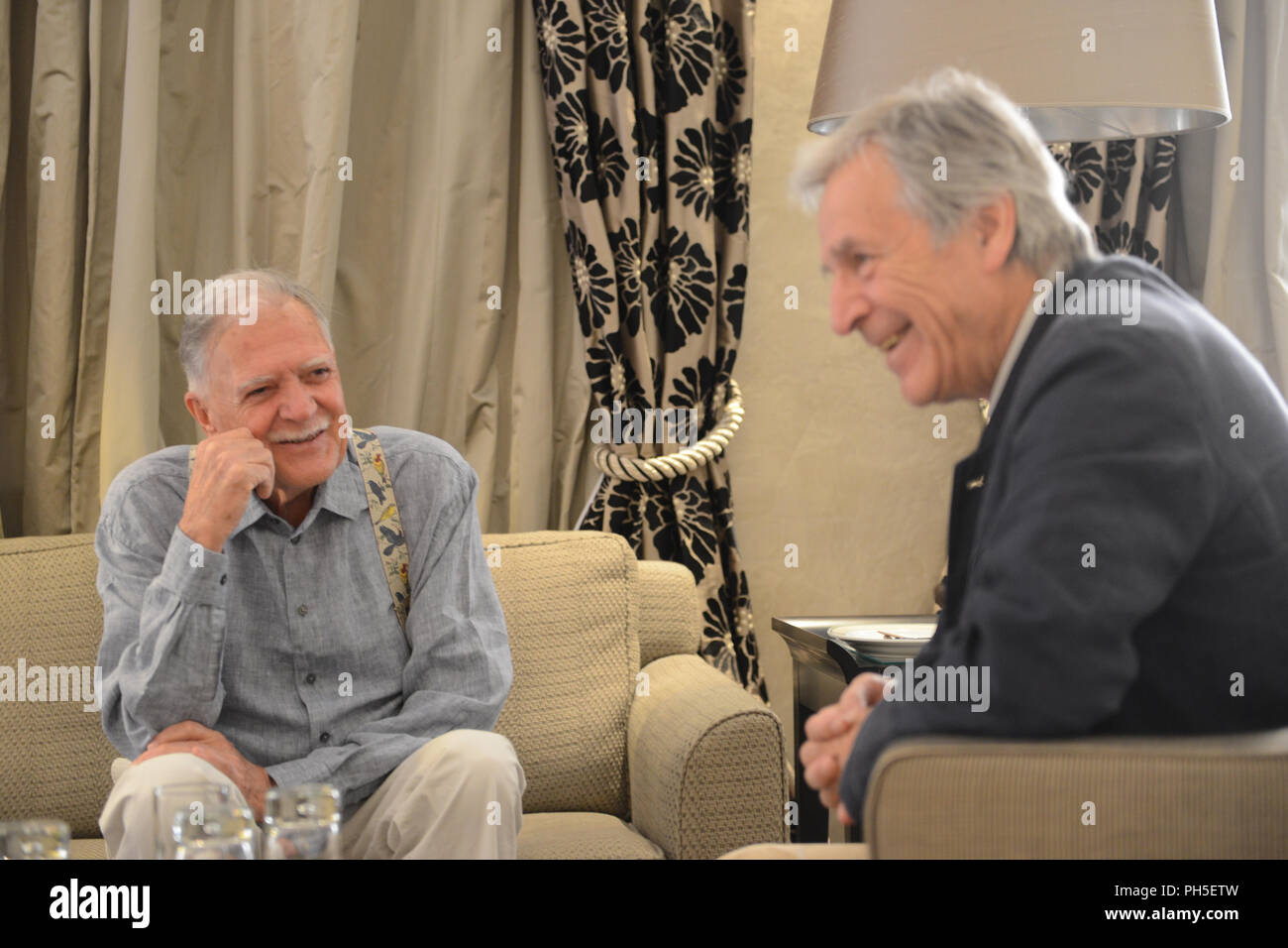 DOP Michael Ballhaus seen in his suite in the Hotel Bayerischer Hof, Munich, Germany Stock Photo