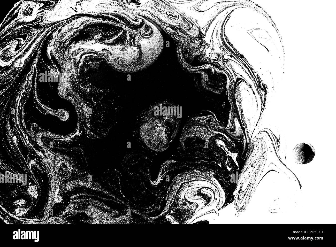 Marble abstract artwork texture. Black and white wave pattern Stock ...