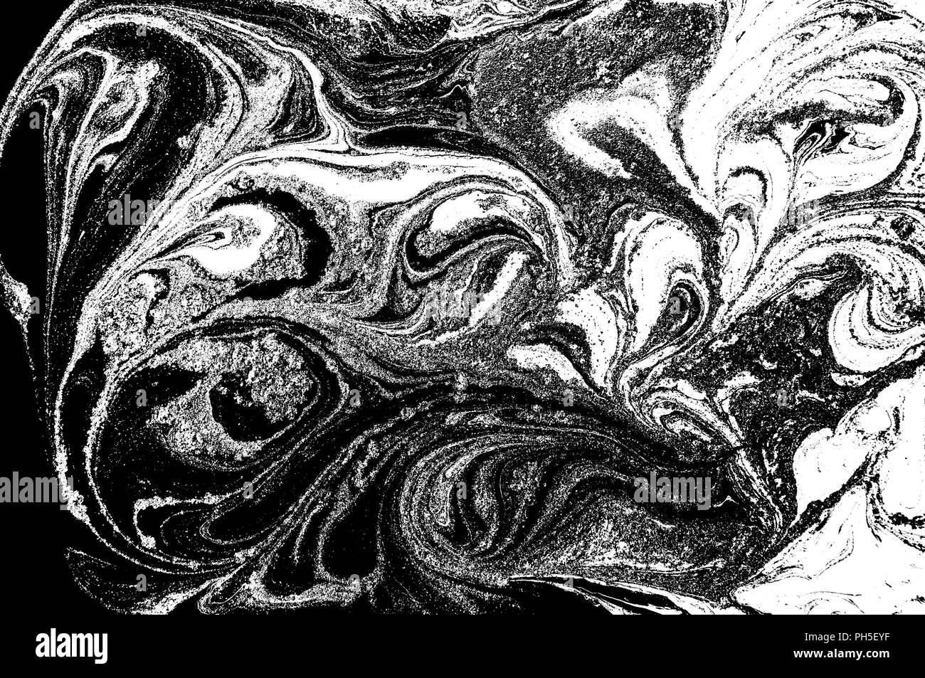 Marble abstract artwork texture. Black and white wave pattern Stock ...