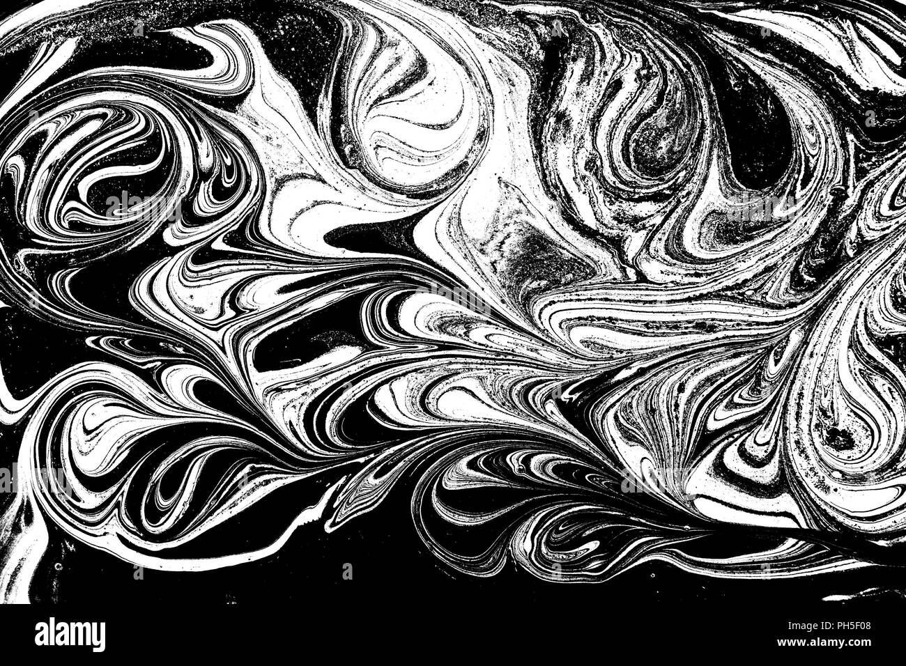 Marble abstract artwork texture. Black and white wave pattern Stock ...