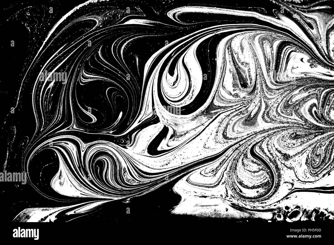 Marble abstract artwork texture. Black and white wave pattern Stock ...