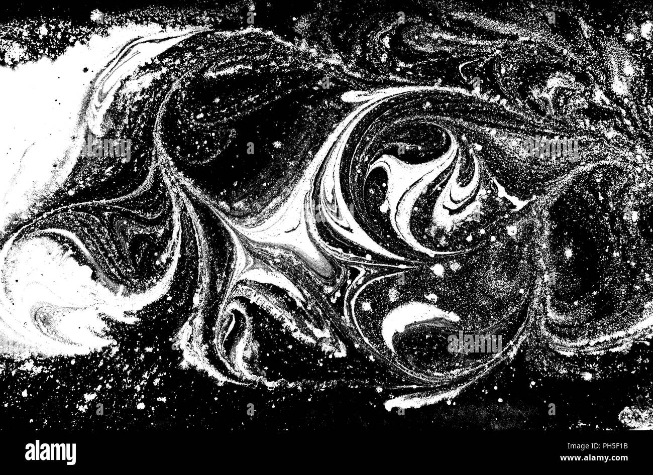 Marble abstract artwork texture. Black and white wave pattern Stock ...