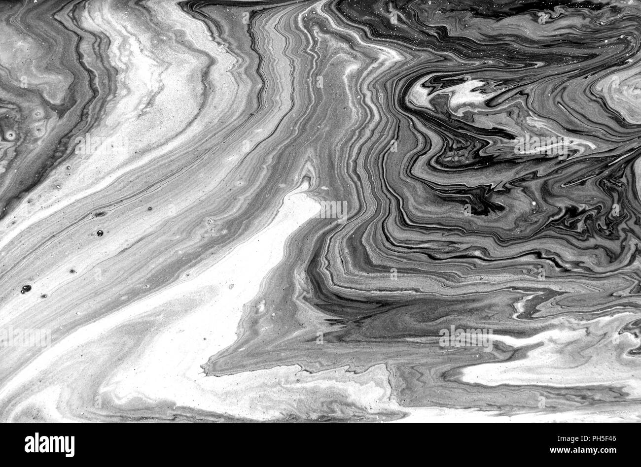 Marble abstract artwork texture. Black and white wave pattern Stock ...