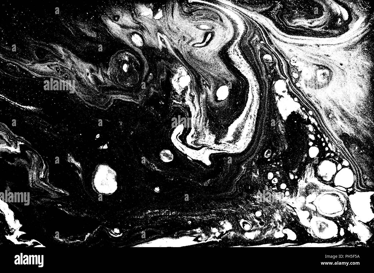 Marble abstract artwork texture. Black and white wave pattern Stock ...