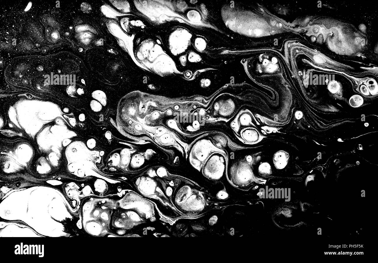 Marble abstract artwork texture. Black and white wave pattern Stock ...