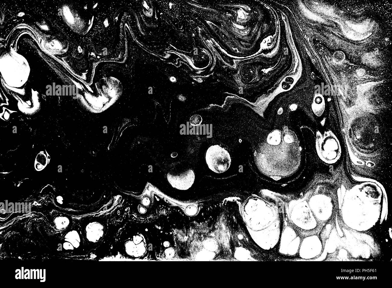 Marble abstract artwork texture. Black and white wave pattern Stock ...