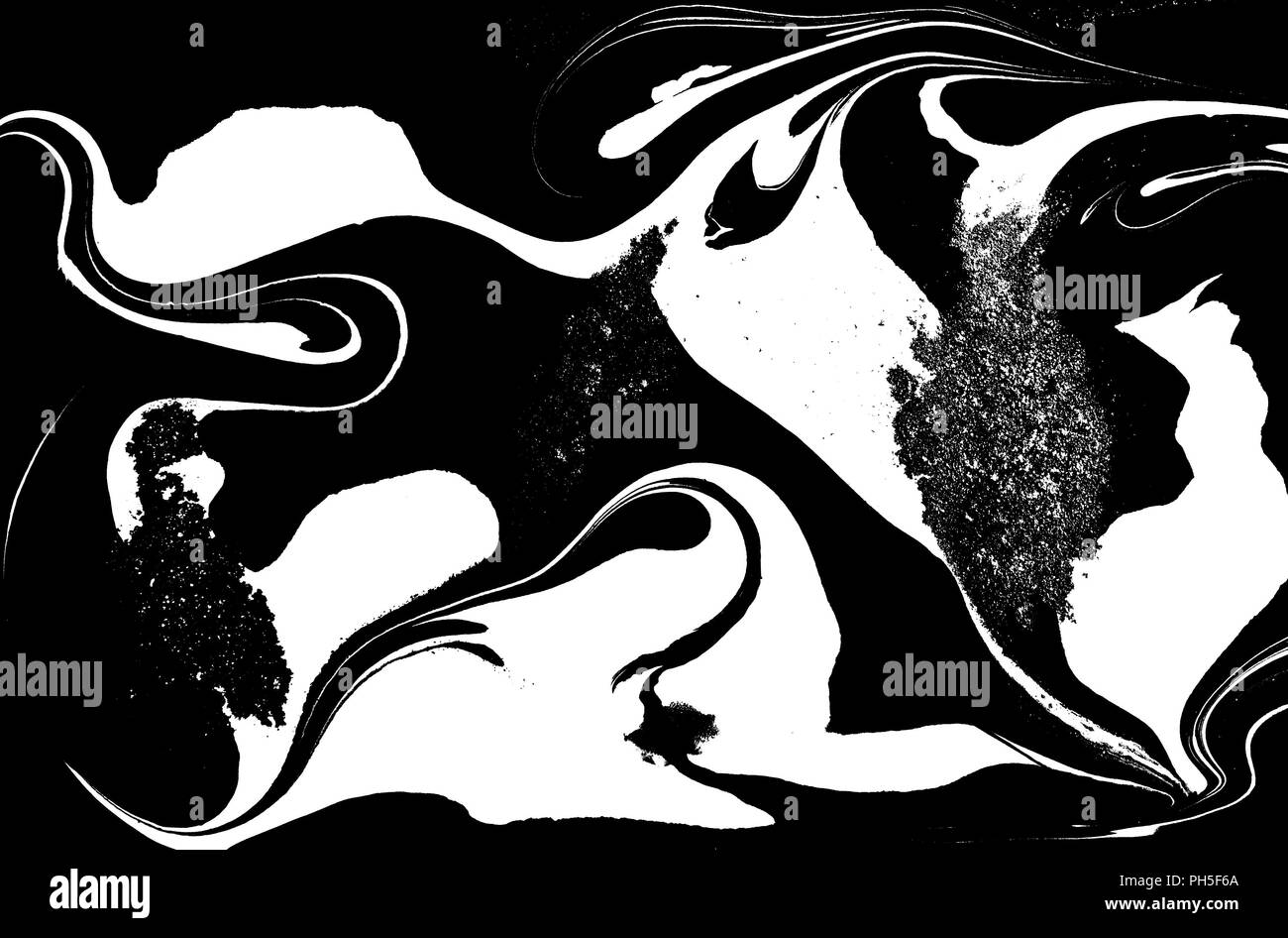 Marble abstract artwork texture. Black and white wave pattern Stock ...