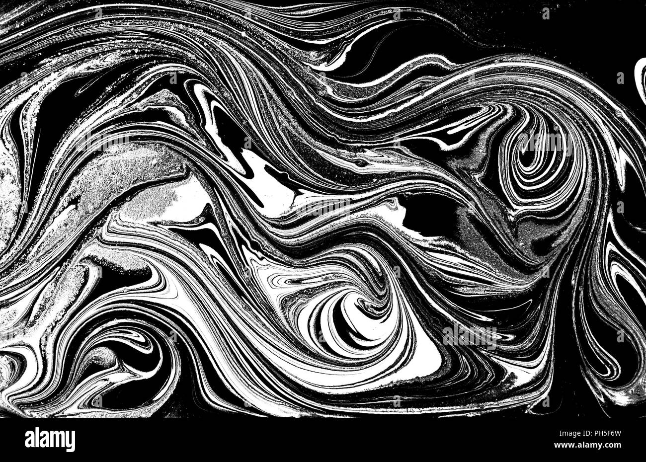 Abstract Black And White Wave Pattern