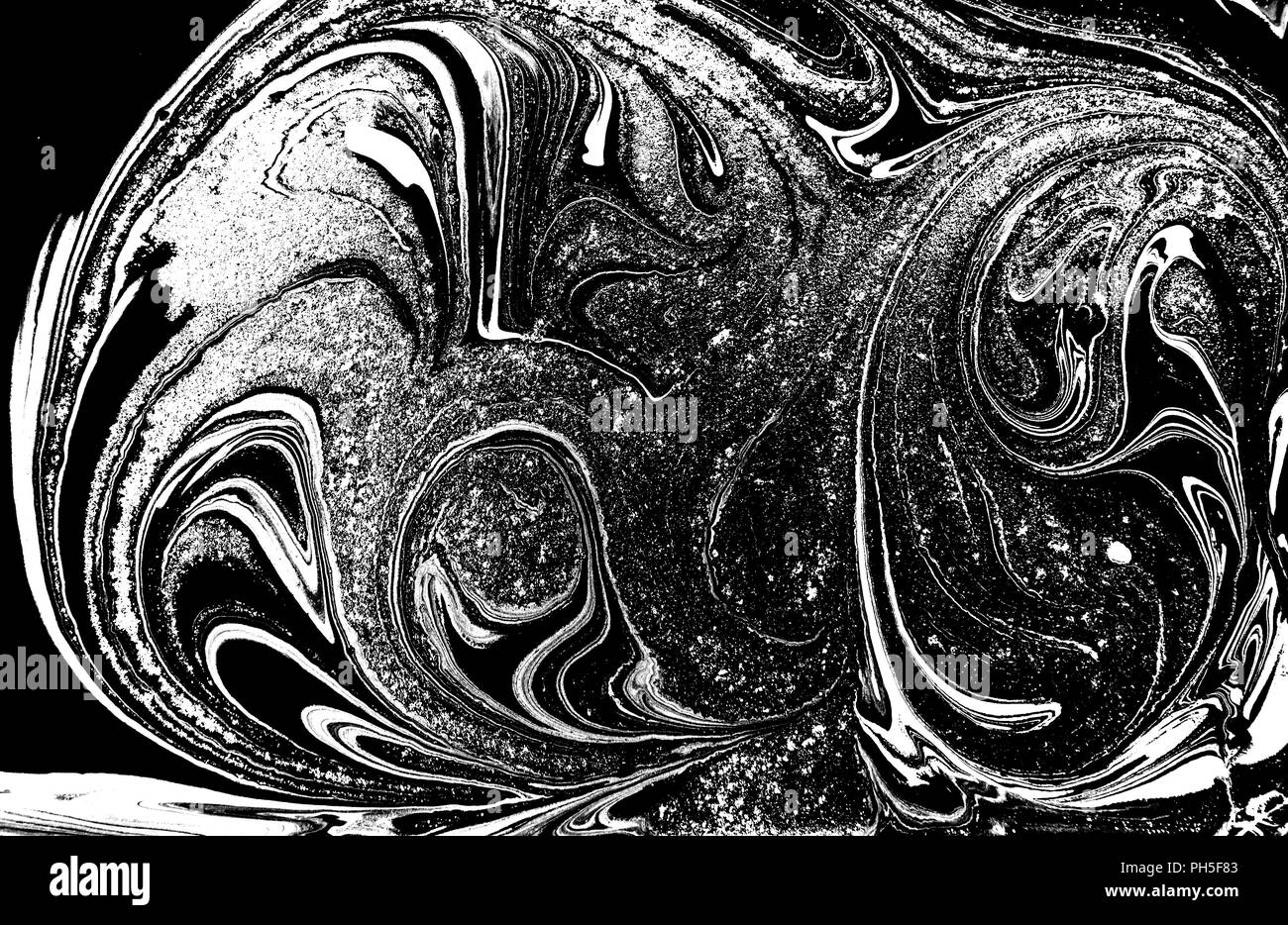 Marble abstract artwork texture. Black and white wave pattern Stock ...