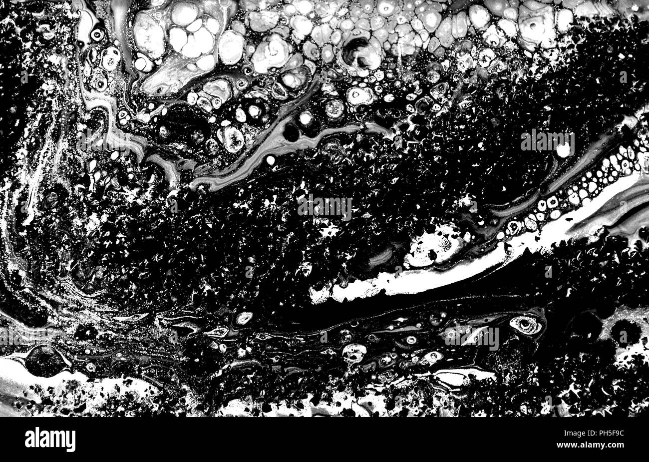 Marble abstract artwork texture. Black and white wave pattern Stock ...
