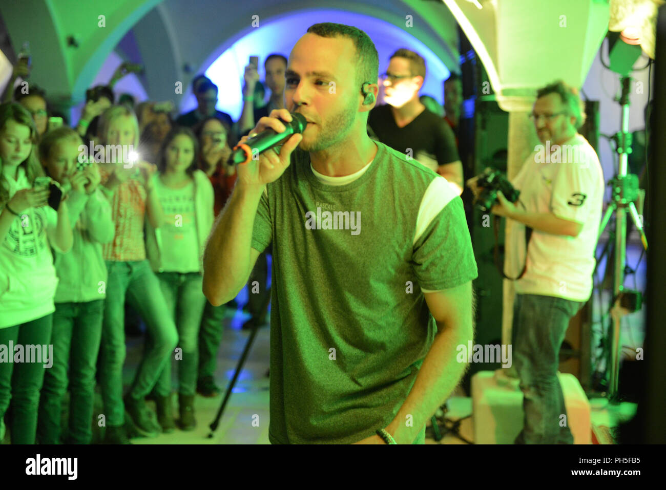 Marlon Roudette performing a special concert in Sickertshofen, Bavaria for Bayern3 Stock Photo