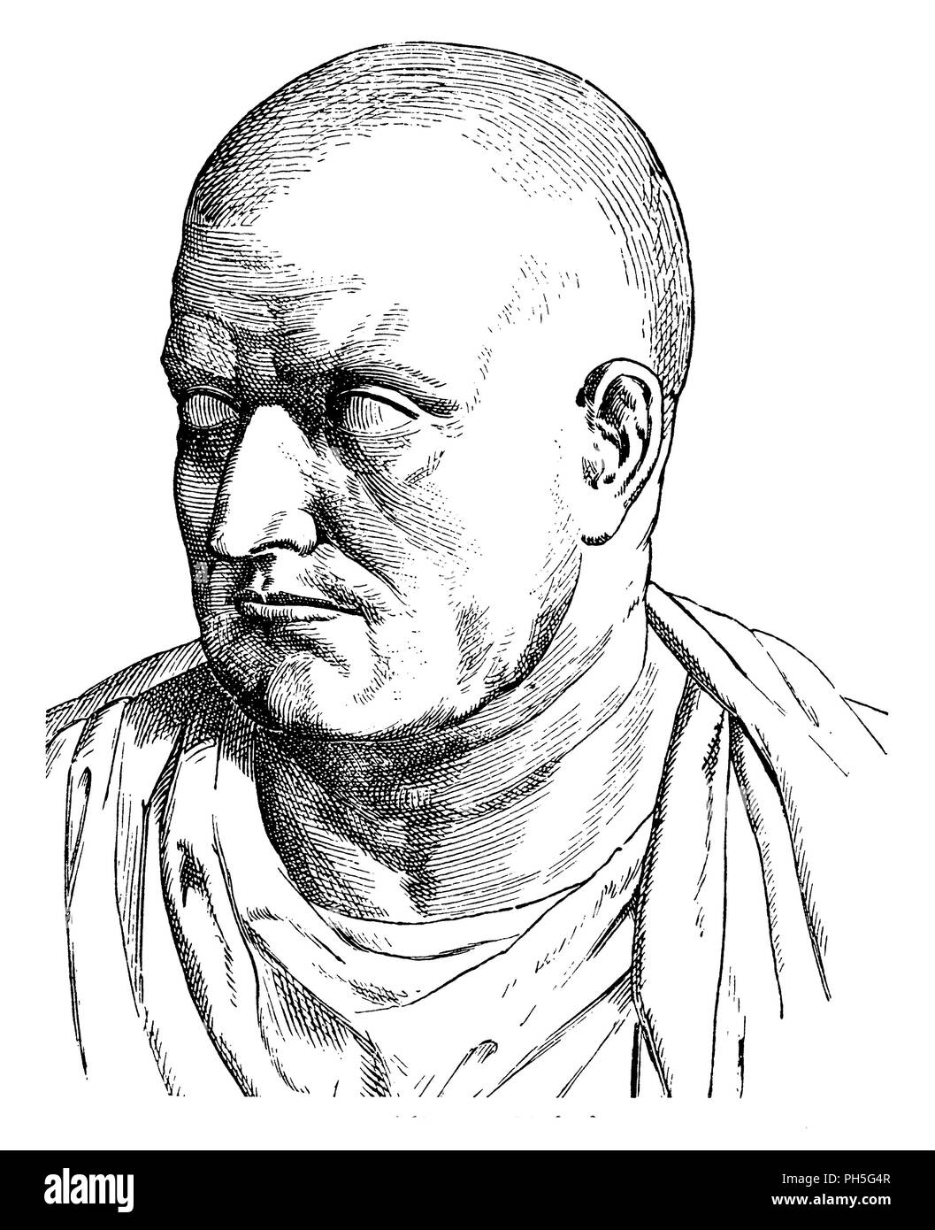 Scipio the Elder. Bust in the Vatican, Rome, 1889 Stock Photo Alamy