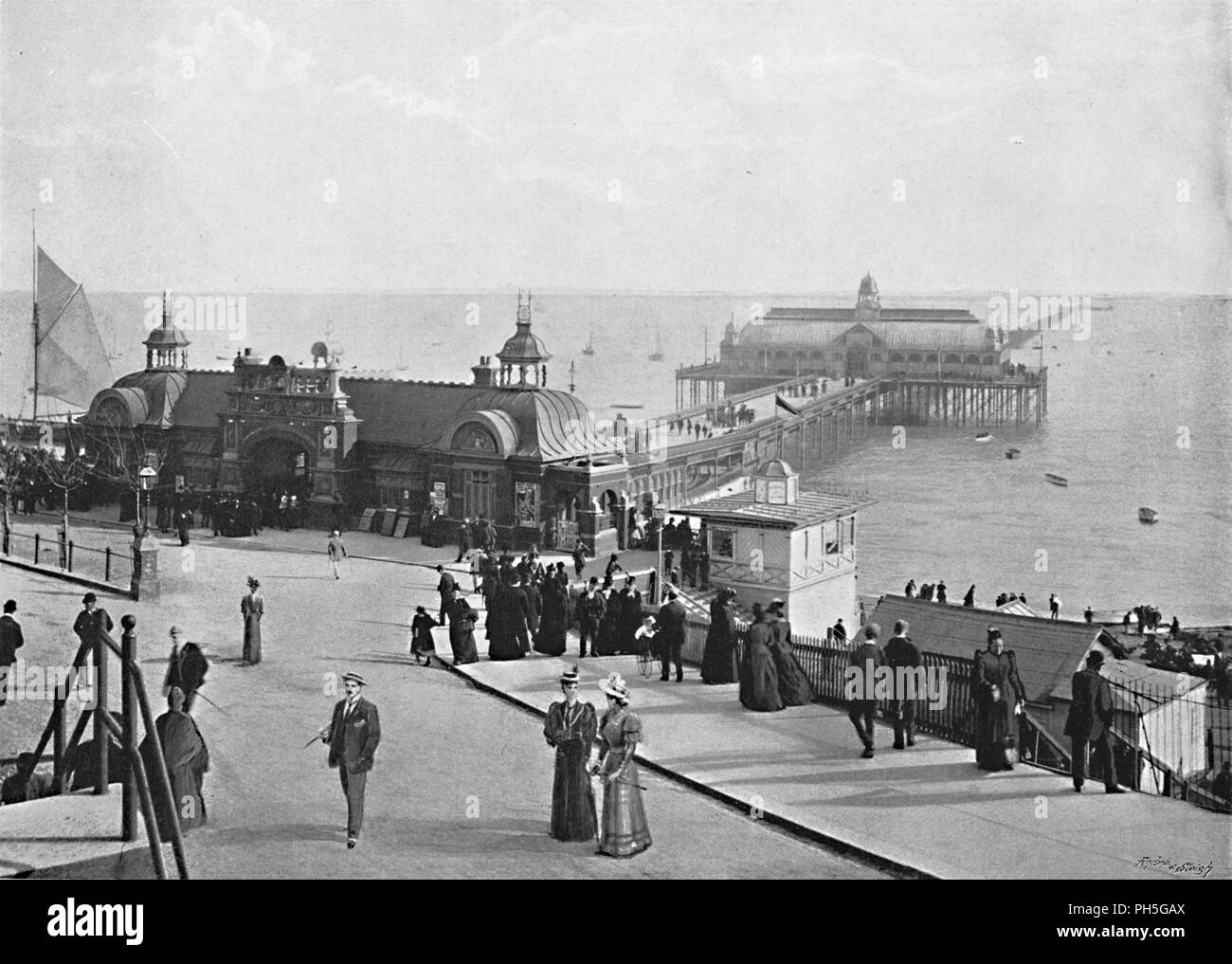 Southend victorian building southend on sea Black and White Stock