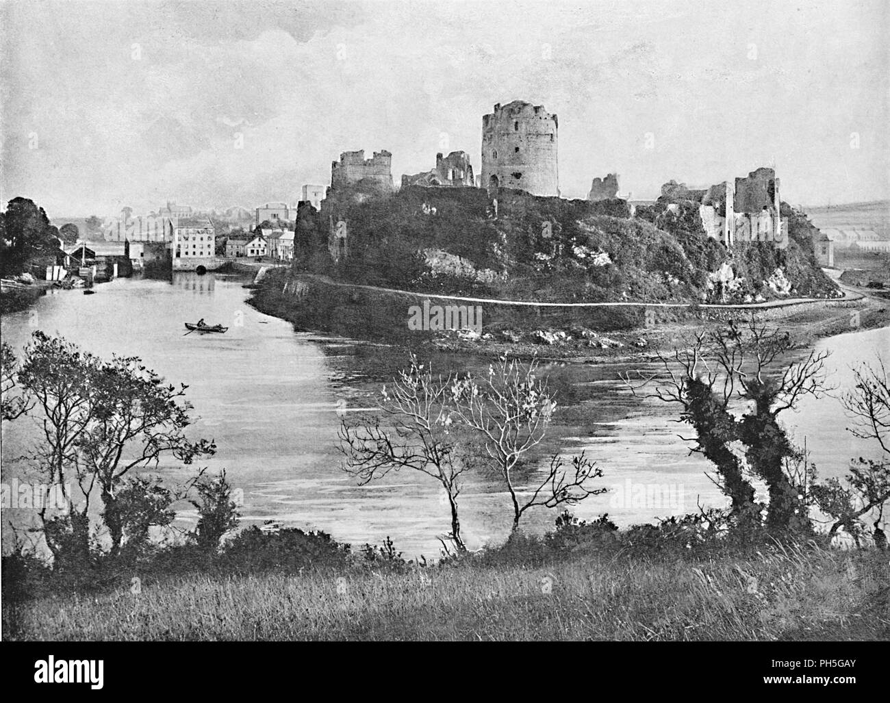 'Pembroke Castle', c1896. Artist: Harvey Barton. Stock Photo