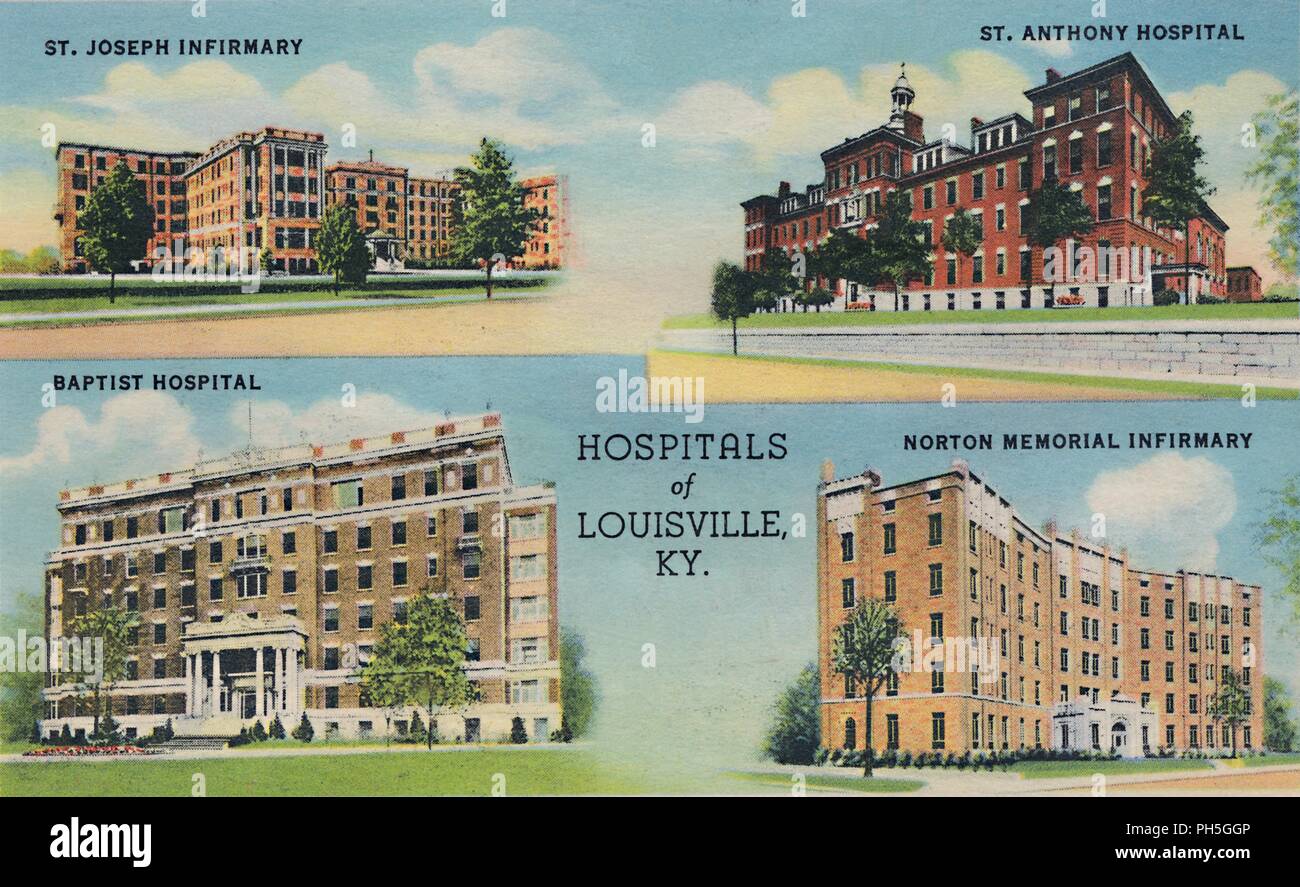 'Hospitals of Louisville, KY.', 1942. Artist Caufield & Shook Stock