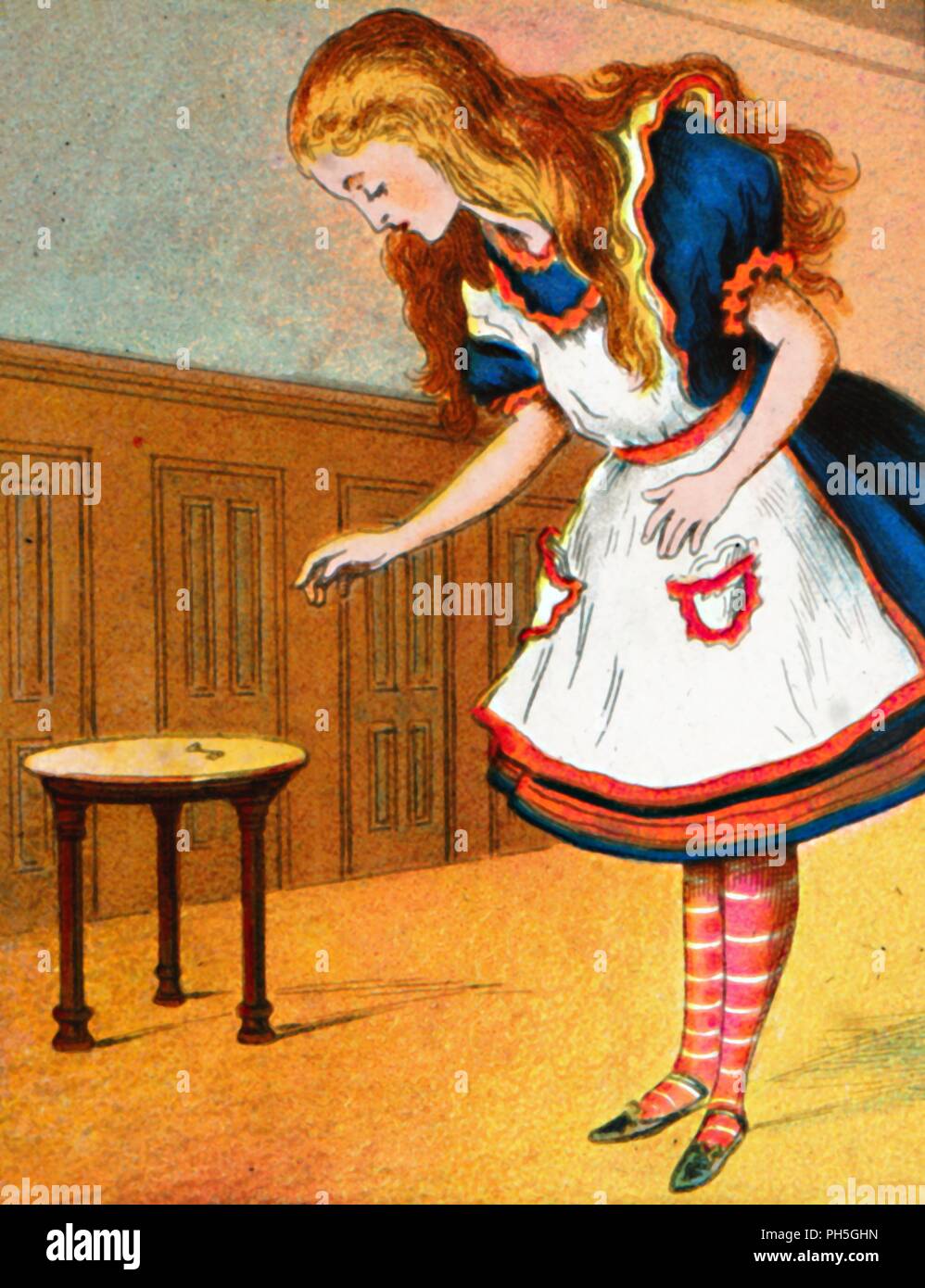 'Curiouser and curiouser, cried Alice', c1900.  Artist: Unknown. Stock Photo