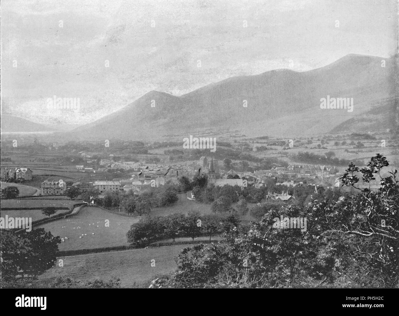 'Keswick, from Castle Head Hill', c1896. Artist Green Brothers Stock